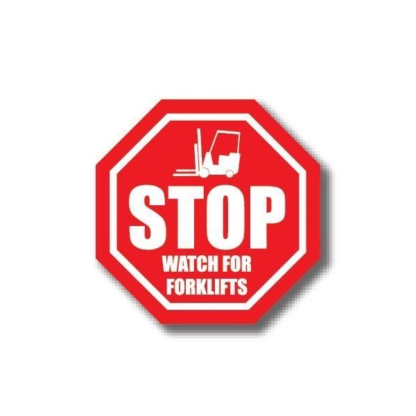 Ergomat 17in OCTAGON SIGNS - Stop Watch for Forklifts - DSV-SIGN 289 #4005 -UEN