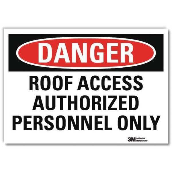 Lyle Danger Sign, 10 in H, 14 in W, Reflective Sheeting, Horizontal Rectangle, English, U3-1958-RD_14X10 - U3-1958-RD_14X10