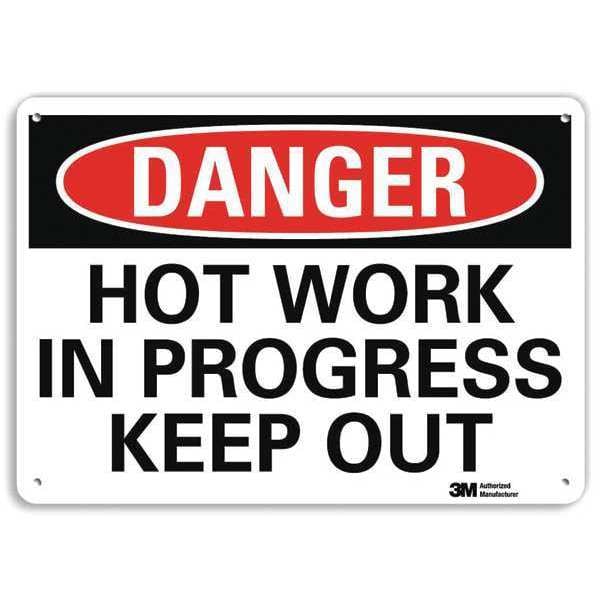 Lyle Danger Sign, 10 in H, 14 in W, Plastic, Horizontal Rectangle, English, U3-1663-NP_14X10 - U3-1663-NP_14X10