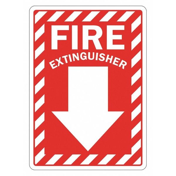 Lyle Fire Sign, 14 in Height, 10 in Width, Reflective Sheeting, Vertical Rectangle, English - LCU1-0072-RD_10X14