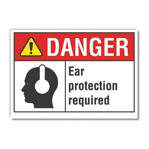 Lyle Danger Sign, 10" W, 7" H, 0.004" Thickness, LCU4-0173-ED_10x7 - LCU4-0173-ED_10X7