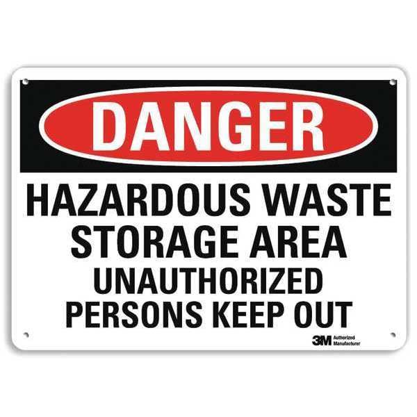 Lyle Danger Sign, 10 in H, 14 in W, Plastic, Horizontal Rectangle, English, U3-1582-NP_14X10 - U3-1582-NP_14X10