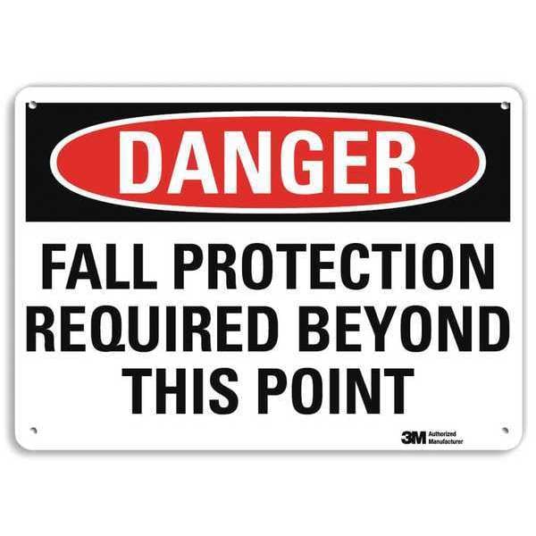 Lyle Plastic Danger Sign, 4 Holes, 14"x10", U1-1035-NP_14X10 - U1-1035-NP_14X10