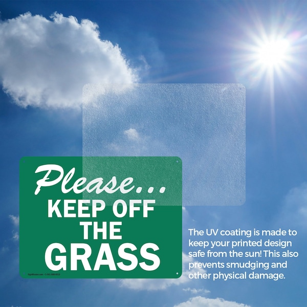 Signmission Please.Keep Off The Grass Trespassing Property OSHA Sign, Plastic, 14in W x 10in L, 2PK - OS-2PACK-CL-P-1014-L-20002