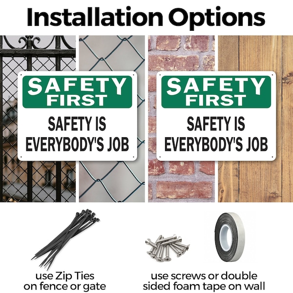 Signmission Safety Culture Sign, 10 in Width, Plastic, Rectangle - OS-2PACK-SF-P-710-L-19601