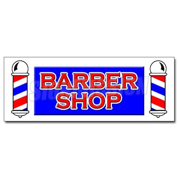Signmission 12in BARBER SHOP DECAL sticker hair salon parlor haircut styling style cut, D-12 Barber Shop - D-12 BARBER SHOP