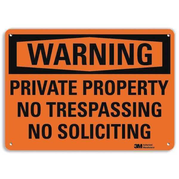 Lyle Warning Sign, 10" W, 7" H, 0.040" Thickness, U6-1203-NA_10x7 - U6-1203-NA_10X7