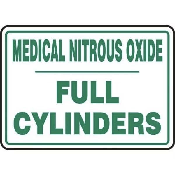 Accuform CYLINDER SIGN MEDICAL NITROUS OXIDE MCPG557VP - MCPG557VP