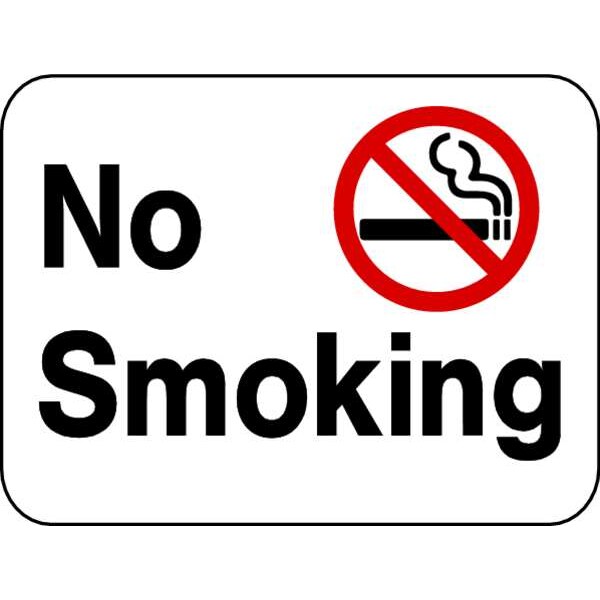Lyle No Smoking Sign, 18 in H, 24 in W, Horizontal Rectangle, English, SM-022-24HA - SM-022-24HA