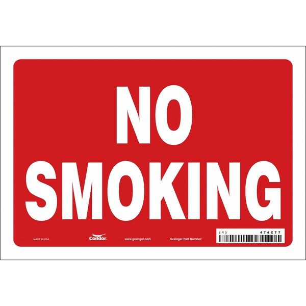 Condor Safety Sign, 7" H, 10" W, Vinyl, Vertical Rectangle, English, 474C77 - 474C77