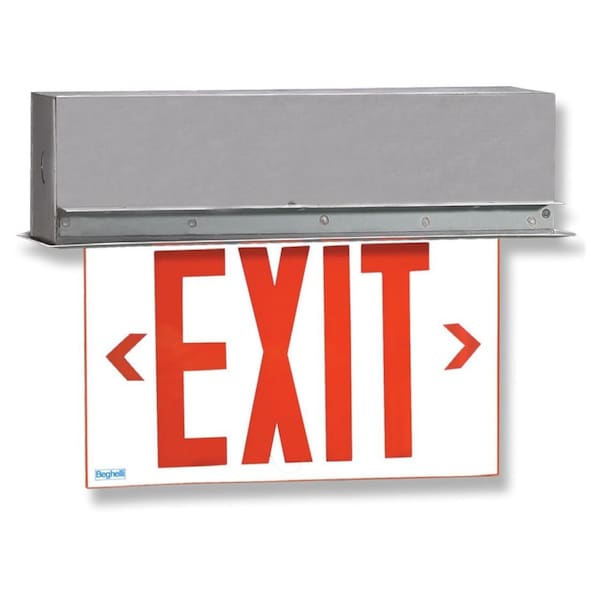 Beghelli LED Edge-lit Exit Sign, OL2SALR1CCR-120277V - OL2SALR1CCR-120277V