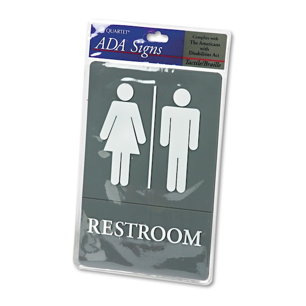 Headline Sign Restroom (Man/Woman), 6" W x 9" H - 4812