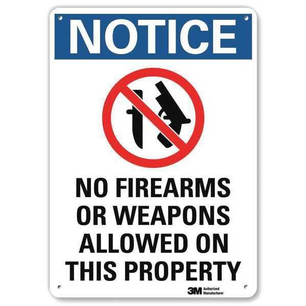 Lyle Notice Sign, 14 in H, 10 in W, Aluminum, Vertical Rectangle, English, U1-1015-RA_10X14 - U1-1015-RA_10X14