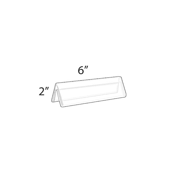 Azar Displays 6"W x 2"H Two-Sided Nameplate, PK10 - 192801