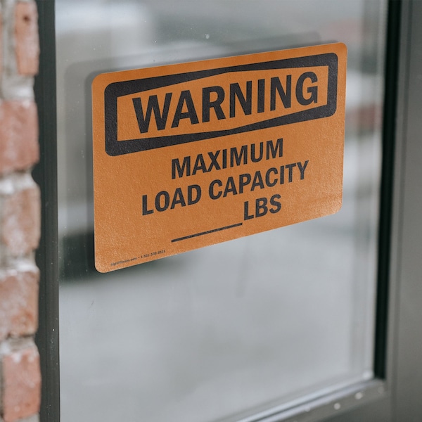 Signmission Maximum Load Capacity lbs, 5 in W x Rectangle, Vinyl Decal - OS-2PACK-WS-D-35-L-12676