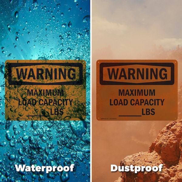 Signmission Maximum Load Capacity lbs, 5 in W x Rectangle, Vinyl Decal - OS-2PACK-WS-D-35-L-12676