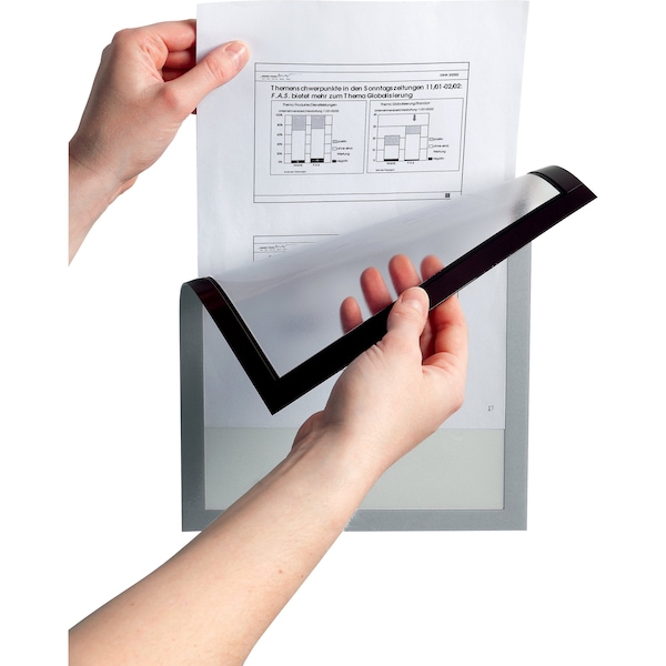 Zoro Select Sign Holder, 8-1/2" x 11", PVC, PK2 - 477123