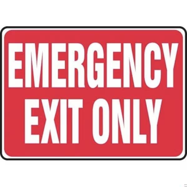Accuform Exit Sign, Adhesive Poly, 14 in W, 10 in H - FRMEXT441VS