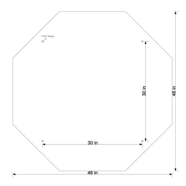 Sign Solutions Usa 48 in W, 48 in H, Aluminum - US08OCT4848