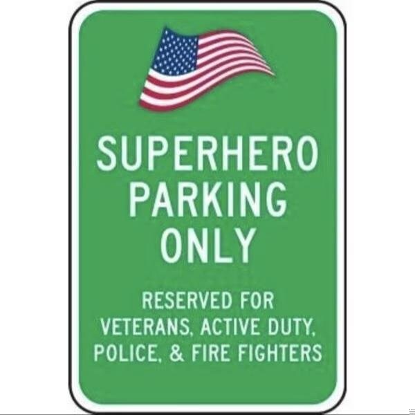 Accuform RESERVED PARKING SIGN SUPERHERO FRP096RA - FRP096RA