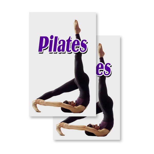 Signmission Pilates, Vinyl Decals Only 24 Inch x 36 Inch, Vinyl Decal, 2PK - DSB-2436-2PACK-PILATES