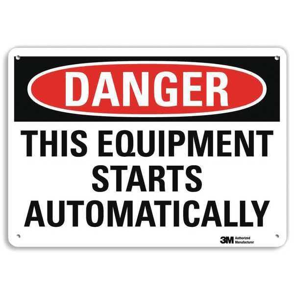Lyle Danger Sign, 10 in Height, 14 in Width, Plastic, Horizontal Rectangle, English - U1-1063-NP_14X10