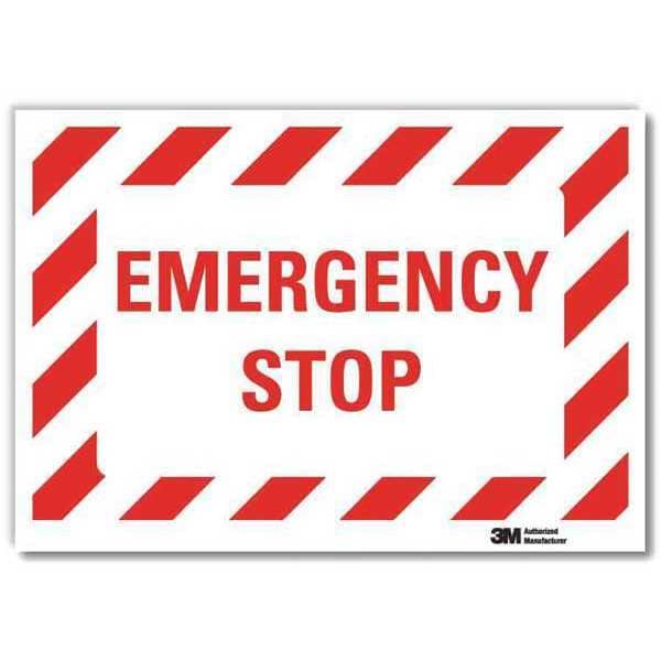 Lyle Safety Decal, 10 in Height, 14 in Width, Aluminum, Horizontal Rectangle, English - U7-1154-RD_14X10
