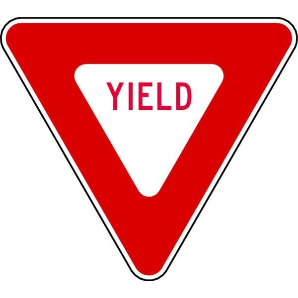 Lyle Yield Traffic Sign, 30 in H, 30 in W, Aluminum, Triangle, English, R1-2-30HA - R1-2-30HA