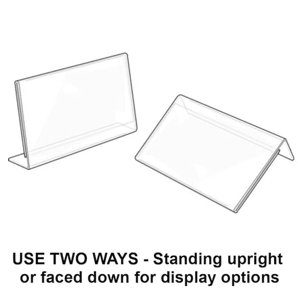 Azar Displays 11"W x 8.5"H Angled Sign Holder, PK10 - 112715