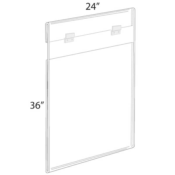 Azar Displays 24"W x 36"H Wall Mounted Poster Frame. Mounting Hardware Included. - 182736