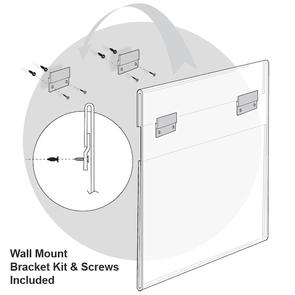 Azar Displays 24"W x 36"H Wall Mounted Poster Frame. Mounting Hardware Included. - 182736