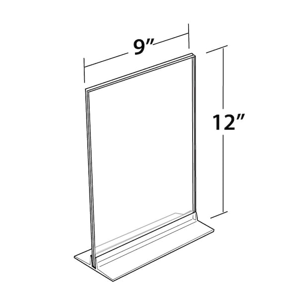 Azar Displays 9" x 12" Vertical/Horizontal W/ T-strip Holder, PK10 - 102712-10PK