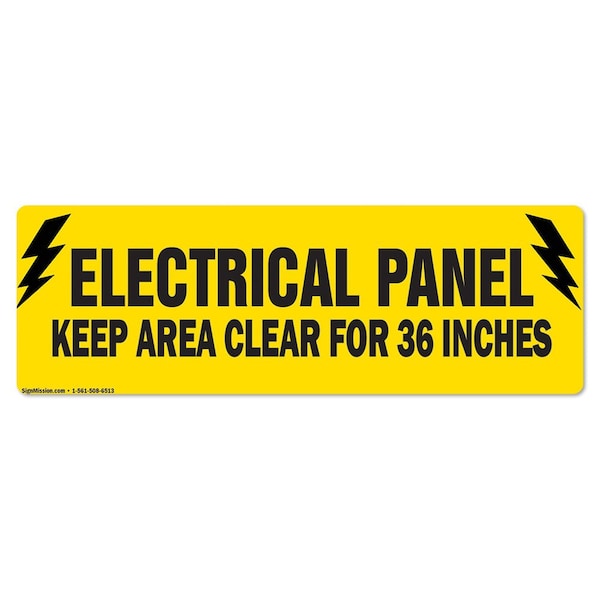 Signmission Electrical Panel 18in Non-Slip Floor Marker, 12PK, 16 in L, 16 in H, FD-2-R-16-12PK-99851 - FD-2-R-16-12PK-99851