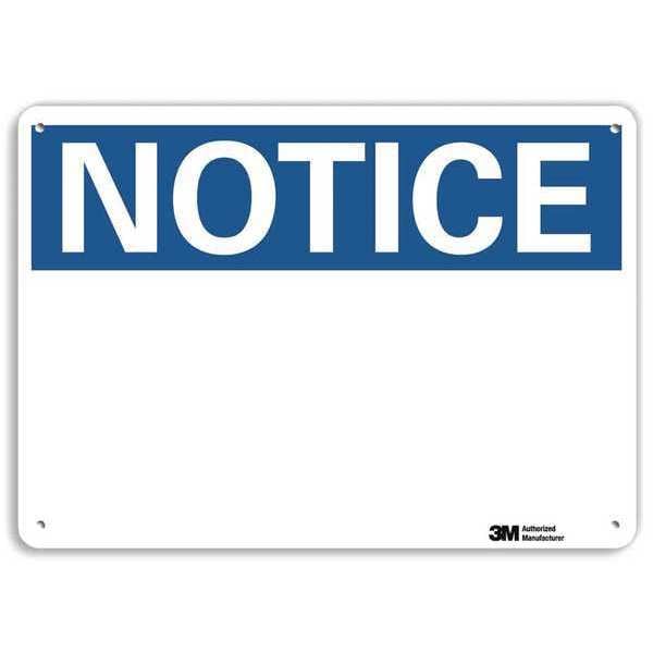 Lyle Notice Sign, 10" Height, 14" Width, Recycled Aluminum, Rectangle, English - U5-1024-RA_14X10