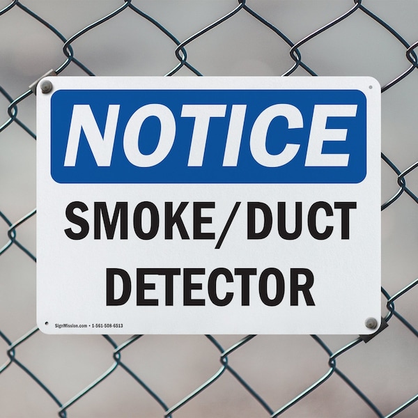 Signmission Smoke Duct Detector, 18 in W x Rectangle, Plastic - OS-2PACK-NS-P-1218-L-18349