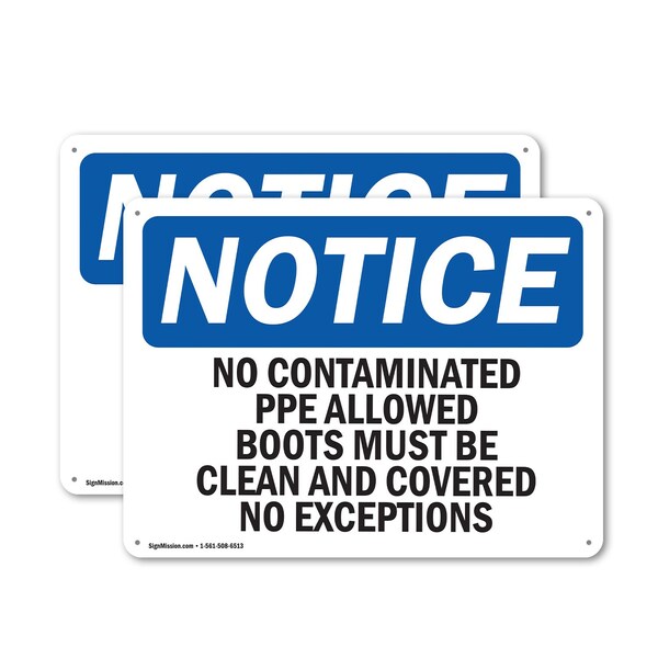 Signmission 12 in Height, 18 in Width, Aluminum, Rectangle - OS-2PACK-NS-A-1218-L-14468