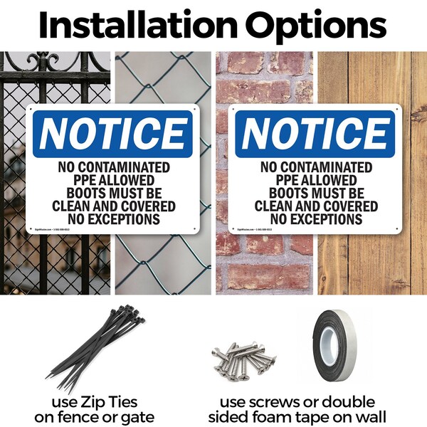 Signmission 12 in Height, 18 in Width, Aluminum, Rectangle - OS-2PACK-NS-A-1218-L-14468