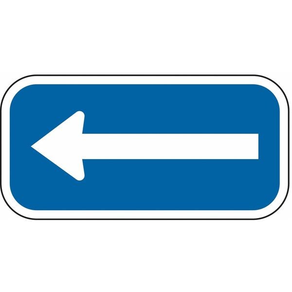 Zing Parking Sign, 12" W, 6" H, No Text, Aluminum - 2359