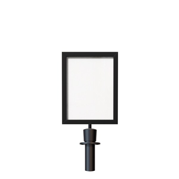 Montour Line Stanchion Post Top Sign Frame 11 x 14 in. V Black Steel - HDSF-1114-V-BK