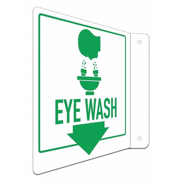 Lyle Eye Wash, 8 in W x 8 in H, L-Shape Projection, Aluminum, LCFL-0014-RA_8x8 - LCFL-0014-RA_8X8