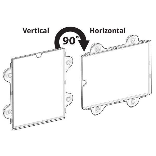 Azar Displays Clear Acrylic Window/Door Sign Holder Frame with Suction Cups 8.5''W x 11''H, 10PK - 106614-10PK