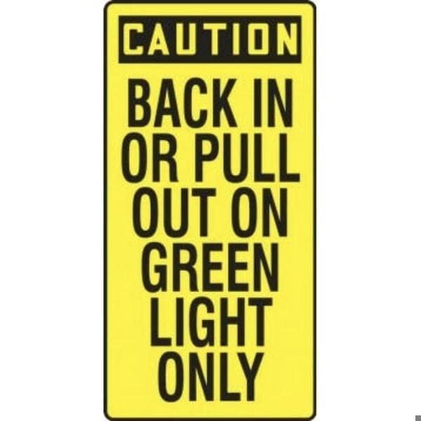 Accuform OSHA CAUTION Safety Sign BACK IN OR MVHR681VP - MVHR681VP