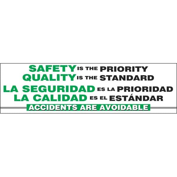 Accuform Safety Banner, 28 in H x, 96 in W, Poly Sheeting - SBMBR897