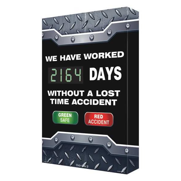 Accuform Electronic Scoreboard, 28 in H x, 20 in W, Aluminum - SCK104