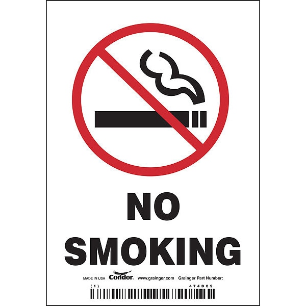 Condor Safety Sign, 5 in H, 3 1/2 in W, Vinyl, Vertical Rectangle, English, 474D09 - 474D09