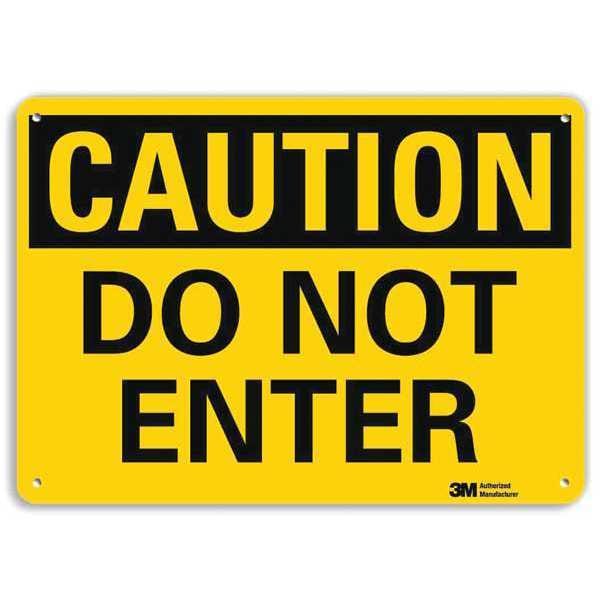 Lyle Caution, Do Not Enter, 10 in W x 7 in H, Vertical Rectangle, Aluminum - U4-1172-RA_10X7
