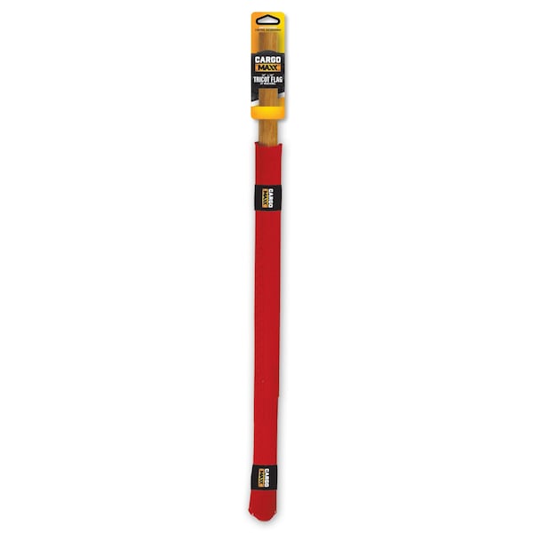 Cargo Maxx Tricot Red Flag 18x18 w/ 24in Dowel - 122-10004
