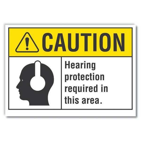 Lyle Caution Sign, 10" W, 7" H, 0.004" Thickness, LCU3-0108-ED_10x7 - LCU3-0108-ED_10X7