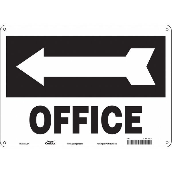 Condor OFFICE, 14 in W x 10 in H, Horizontal Rectangle, Aluminum, 486Y19 - 486Y19