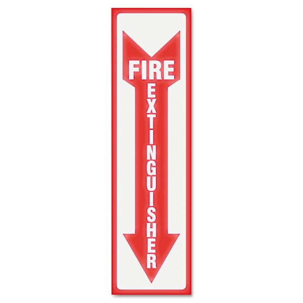 Headline Sign Sign, Fire Extinguisher, 4" x 13", Red, USS4793 - USS4793